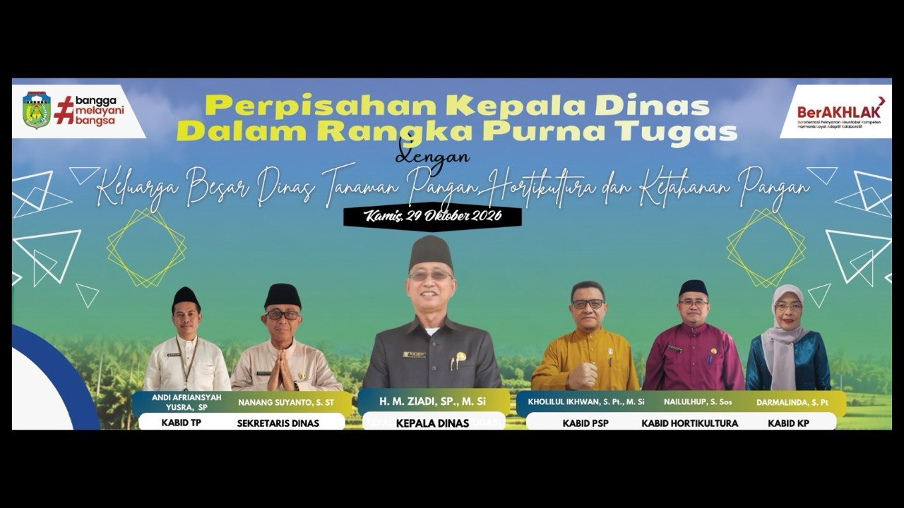 Keluarga Besar DTPHKP Kabupaten Tebo Gelar Acara Perpisahan Purna Tugas H. M. Ziadi, SP, M.Si.